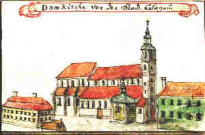 Dom Kirche vor der Stadt Glogau - Tum, widok oglny